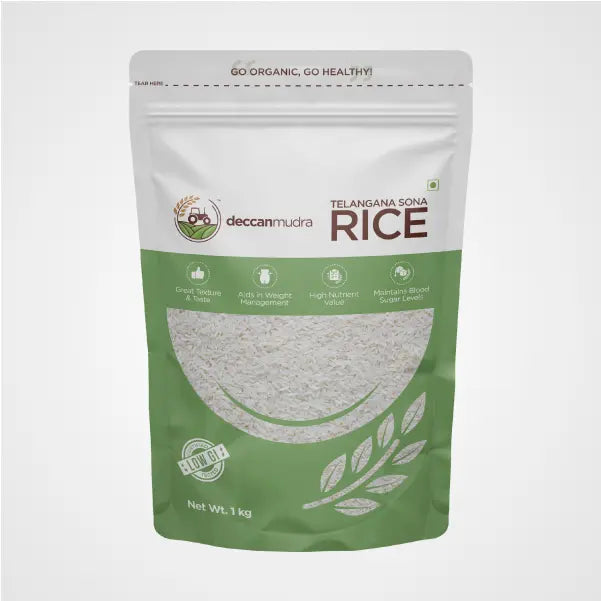 Organic Low GI Raw Rice, tastes like sona masoori